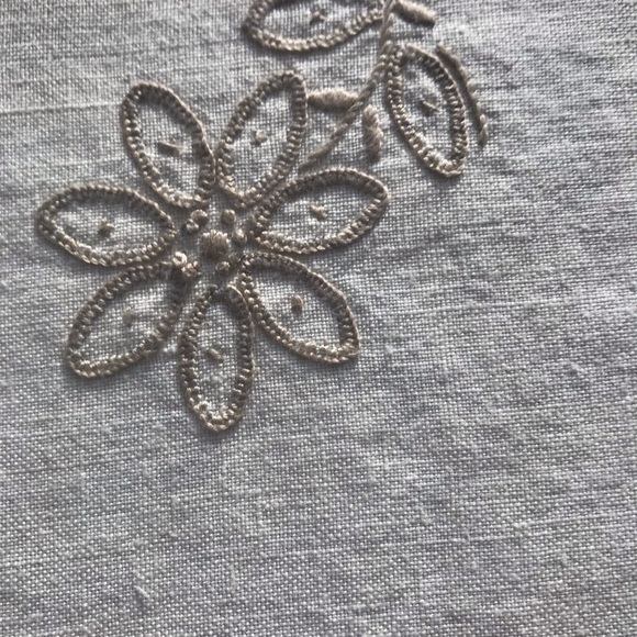 Vintage Embroidered Linen Tablecloth - Picture 2 of 5
